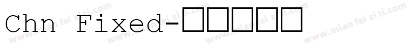 Chn Fixed字体转换